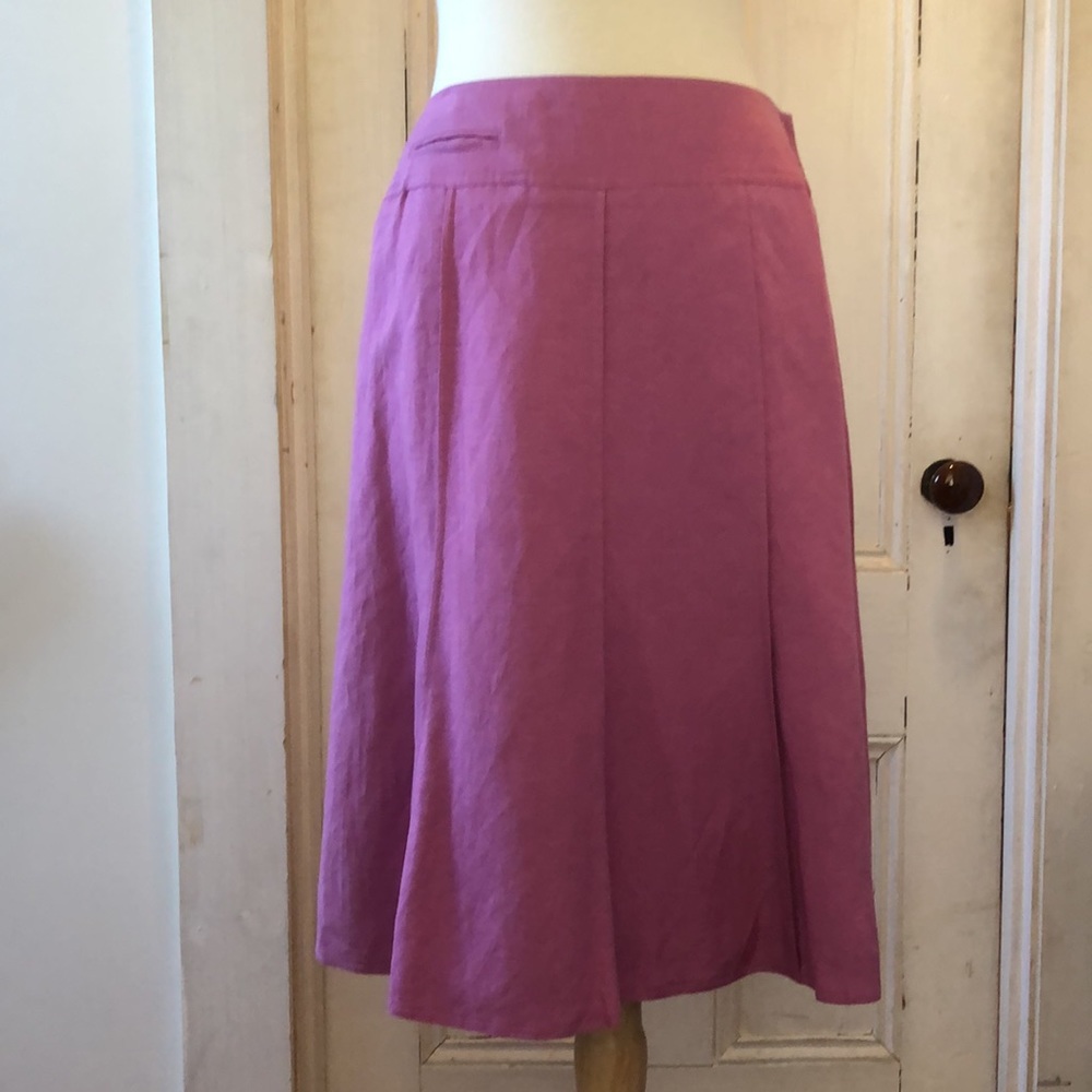 Linen blend skirt